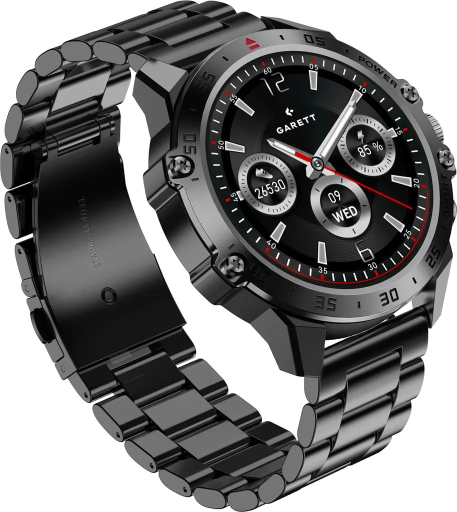 Garett V14 Acciaio Nero: Smartwatch AMOLED con Chiamate Bluetooth - 3