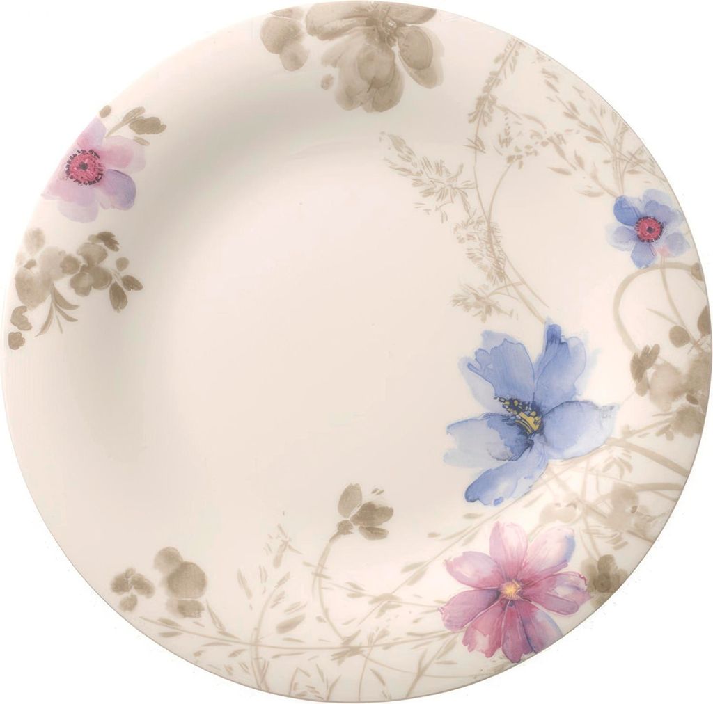 Villeroy & Boch Mariefleur Gris Basic 6er Set Gourmetteller, Platzteller D. 30cm