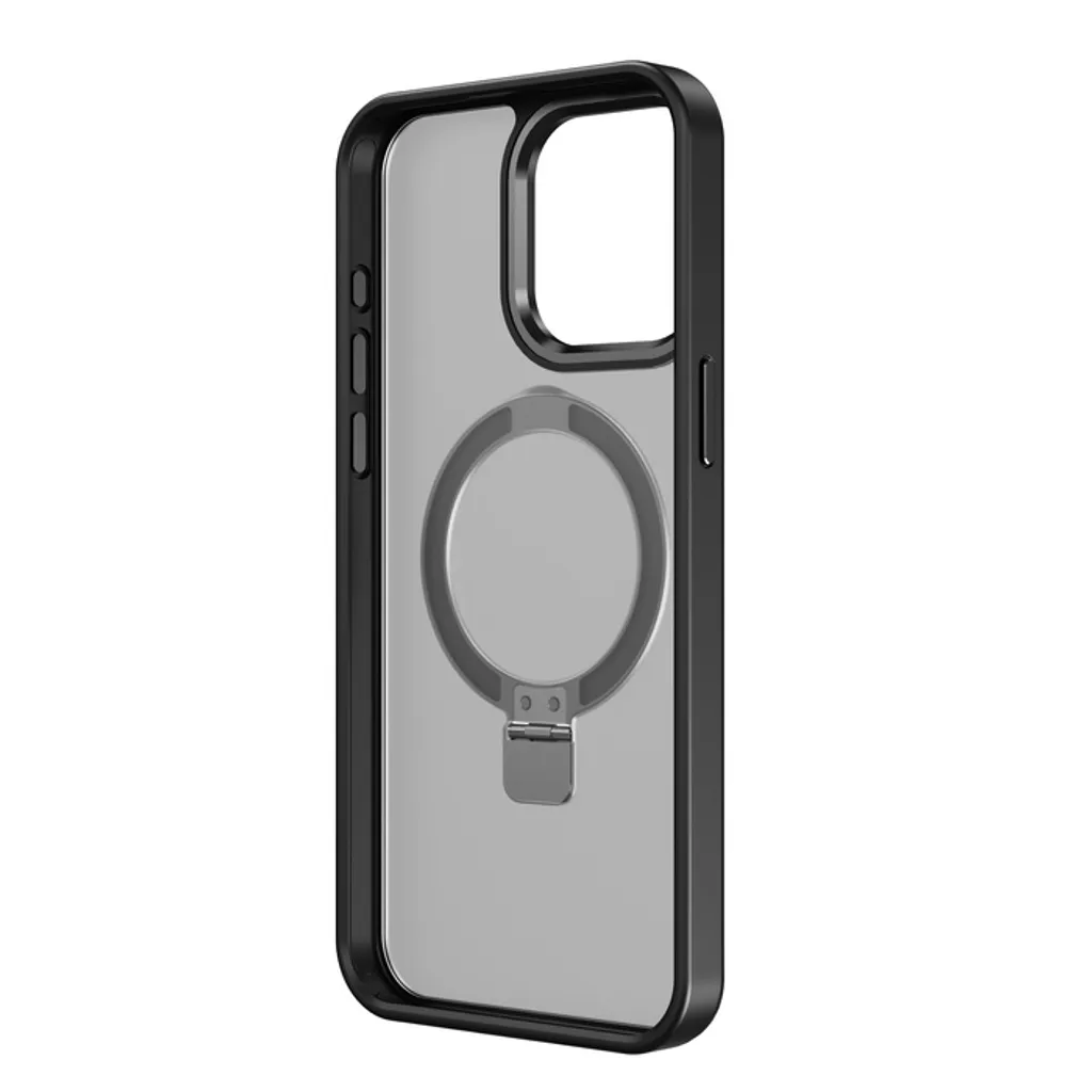Coque iPhone 15 Pro Max idéale vidéo avec support MagSafe intégré noir