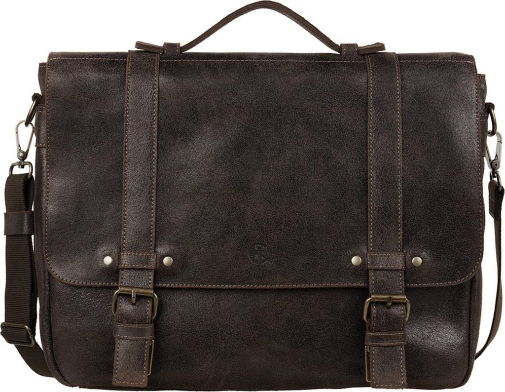 Herrentasche aus Naturleder im Antik-Look mit 15 Zoll Laptopfach, Modell TM262s344