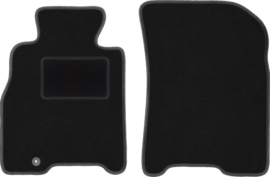 Velours-Fußmatten Vorne passend für Mazda Xedos 9 (Limousine, Bj. 1993-2001) – schwarz, passgenau, mit Befestigungen set 2 Stk. - STANDARD
