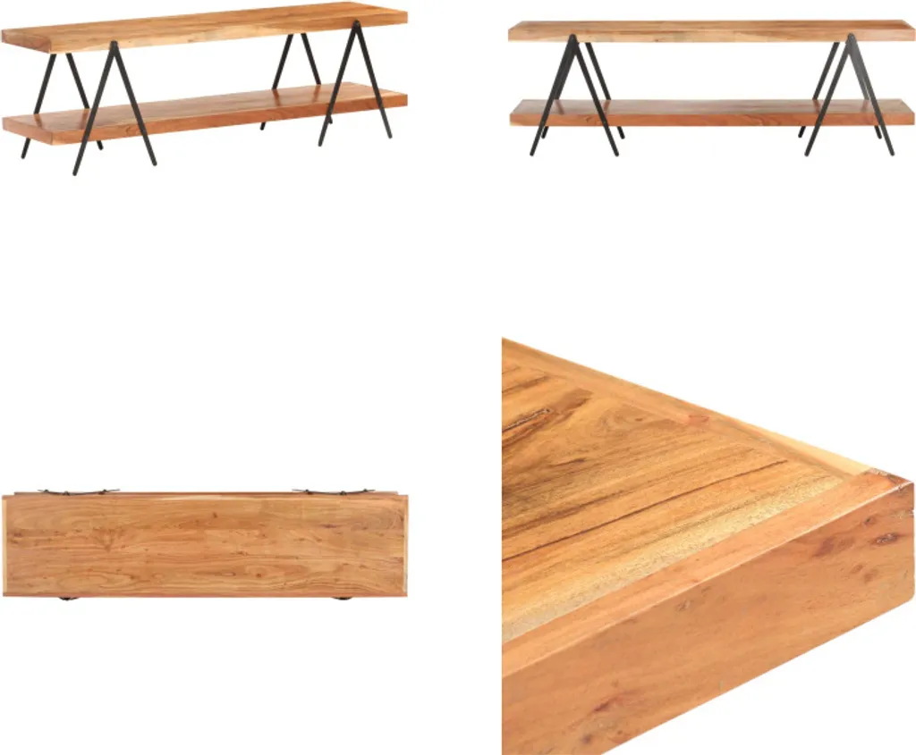 Mobile Porta TV Industrial 160cm in Legno di Acacia - Design Elegante