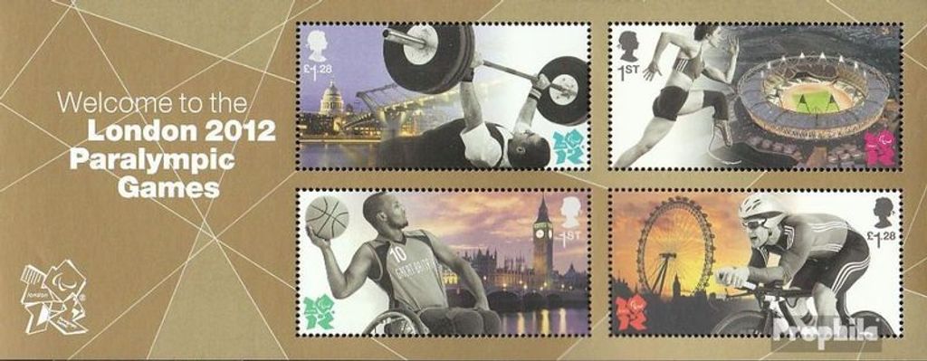 Briefmarken Großbritannien 2012 Mi Block77 (kompl.Ausg.) postfrisch Paralymp. Sommerspiele