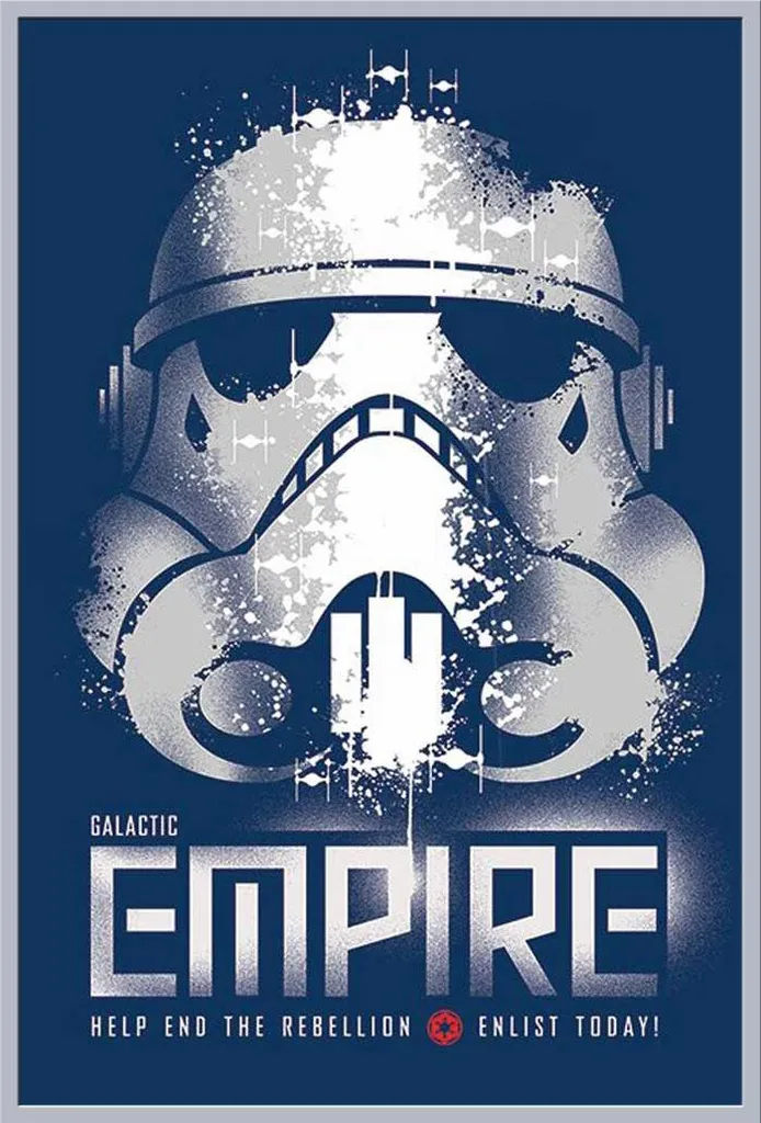 Affiche Star Wars Rebels Enlist avec Cadre Shinsuke Argenté 61x91,5 cm