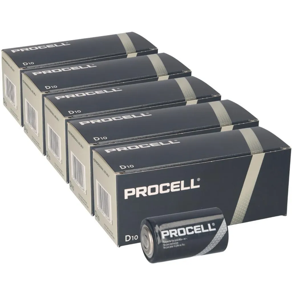 Lot de 50 Piles Alcalines D LR20 Procell MN1300 Haute Performance 1.5V