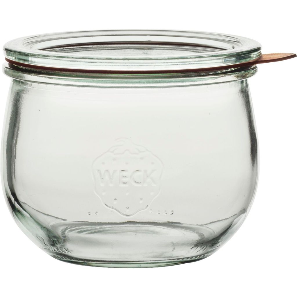 WECK Tulpen-Glas 1/2L 4er-Tray inkl. Ringe und Klammern Produktbild 