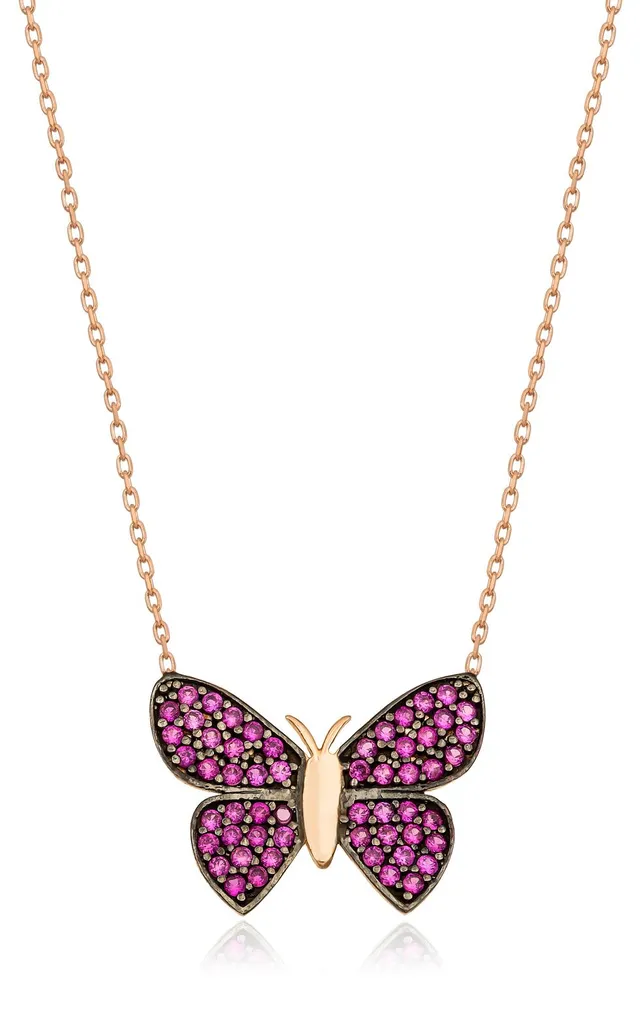 Collier Argent 925 Doré Rose et Zircon Rose : Brillance et Finesse