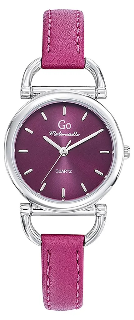 Montre Bracelet Femme GO Mademoiselle en Cuir Rose Chic et Moderne