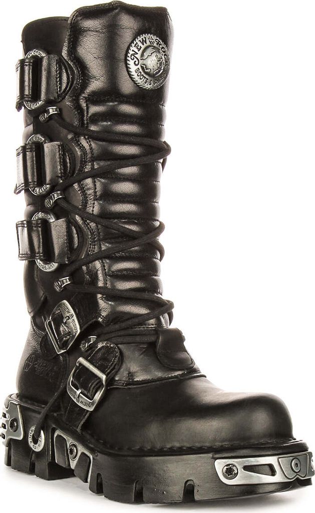 Newrock 474 Reactor Adjustable Straps In Black Leather Boots – 3 UK - 36 EU - 4.5M/6F US / Black