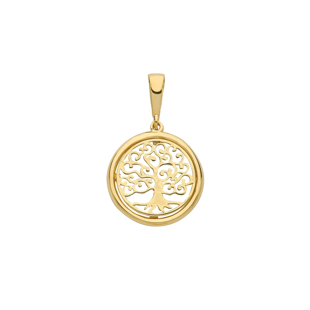 Pendentif Arbre de Vie Or 375/1000 - Bijou Hypoallergénique et Durable