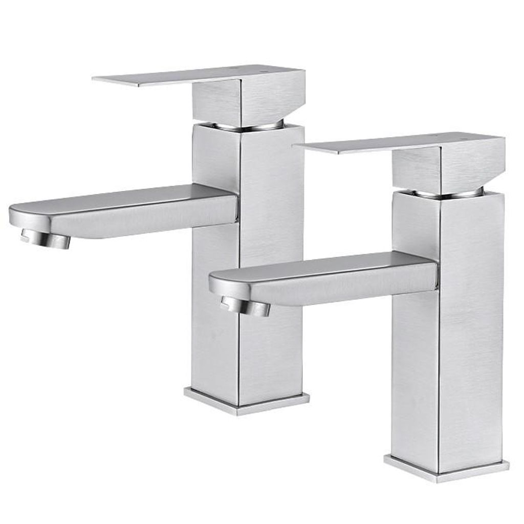 2pcs Wasserhahn Bad Badarmatur für Warm und Kaltwasser Produktbild 