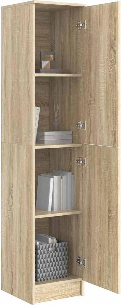 Möbel Highboard Modernes Design - Mehrzweckschrank Anrichte - Kommde für Flur - Sonoma-Eiche 35x39x168 cm Top2985341