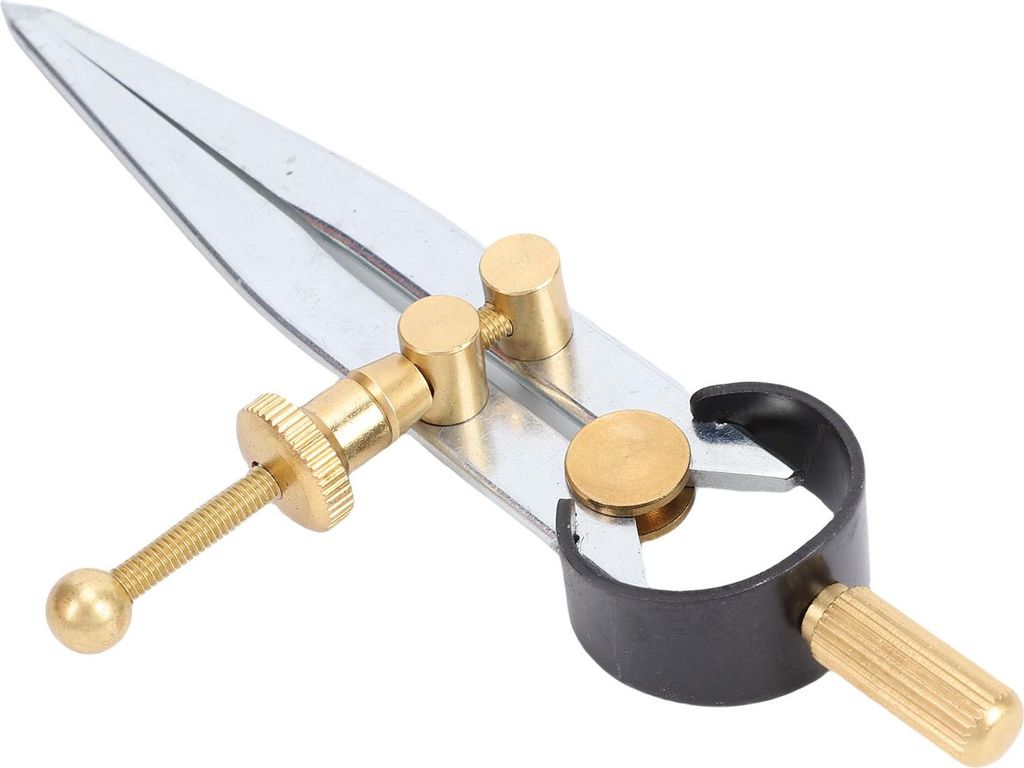 Spring Wing Divider Caliper Verstellbar Abschließbar 4in Stahl Leder Zirkel Creaser Zeichnung Zirkel Werkzeug für Holzbearbeitung Metallbearbeitu...