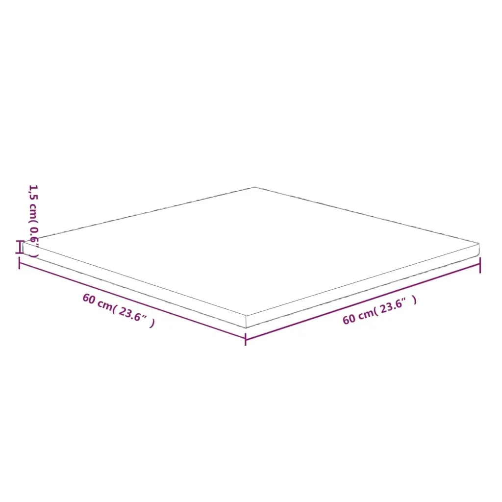 Crea il tuo Tavolo in Rovere 60x60 | Piano in Legno Massello Grezzo DIY - 4