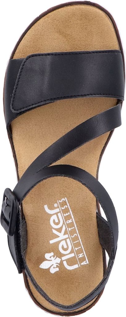Rieker Damen Sandale Keilsandalette Klettverschluss V3660, Produktbild 4