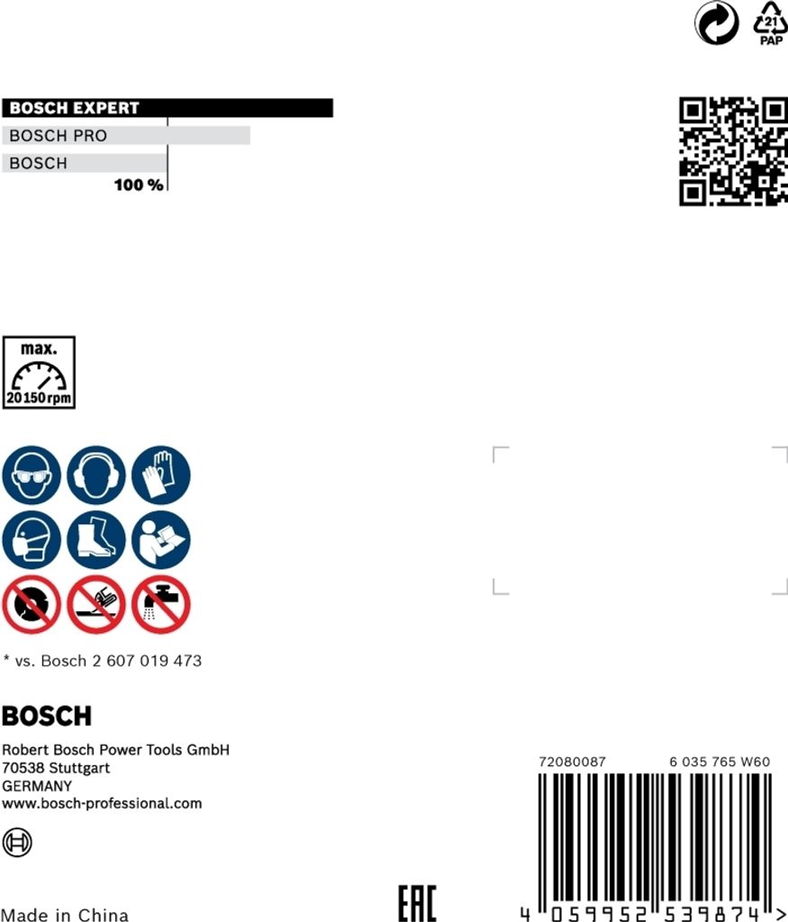 BOSCH 2608900652 BOSCH Diamant-Trennscheibe EXPERT Best for Productafbeelding 