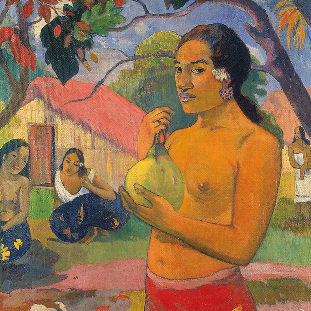 Paul Gauguin Kunstdruck Bild - Wohin Gehst Du? Ea Haere Ai Oe, 1893 (70 x 70 cm)