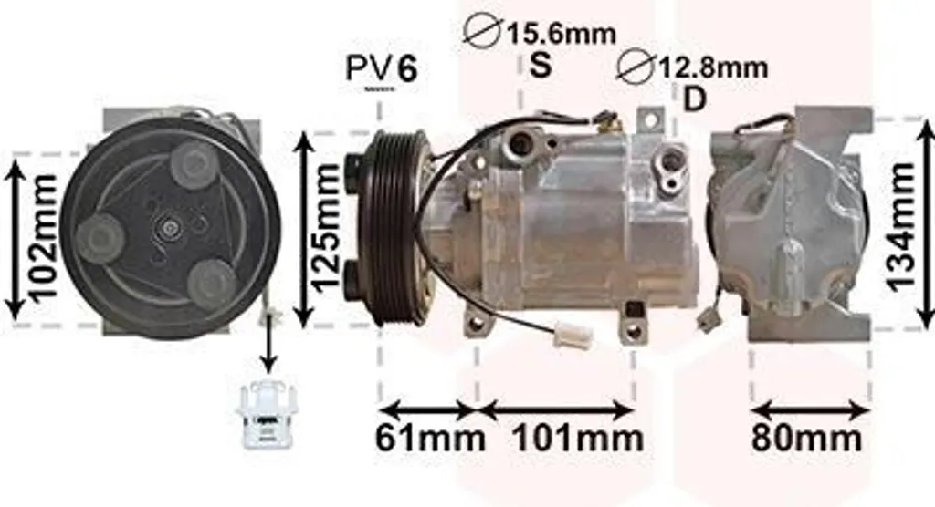Réparer Clim MAZDA 3 BK - Compresseur VAN WEZEL 2700K207 Anti-Bruit Neuf