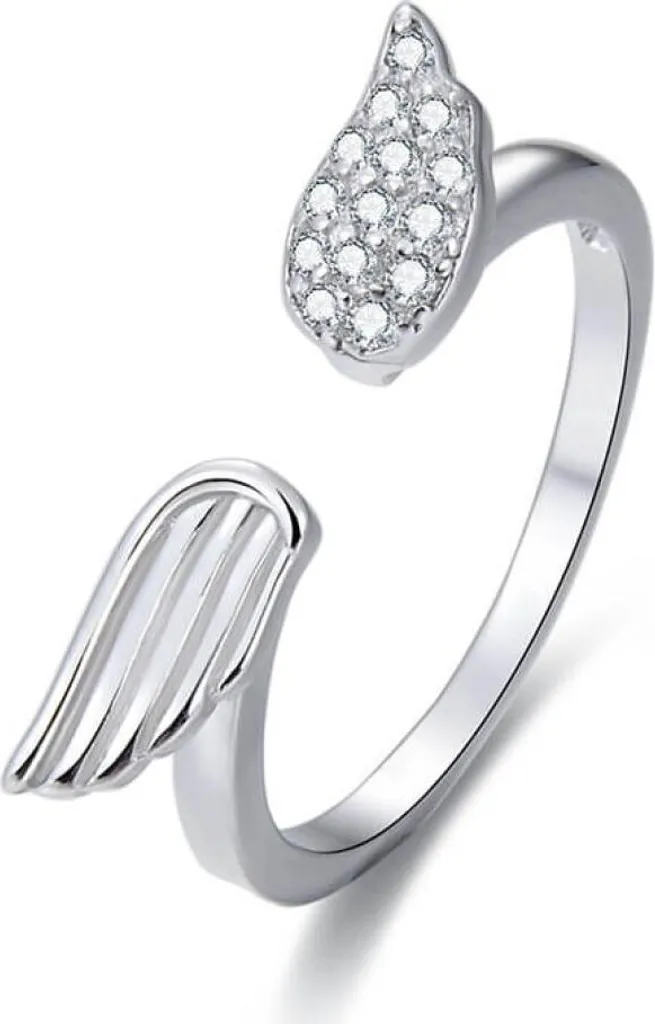 Bague ajustable femme en argent et brillants zircons - Circuit 56 mm