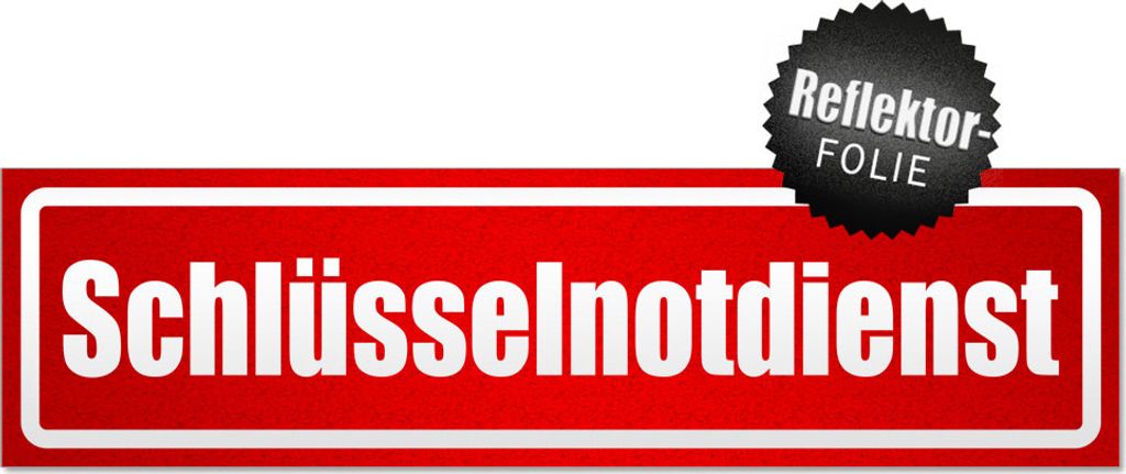Schlüsselnotdienst invertiert Magnetschild Schild magnetisch