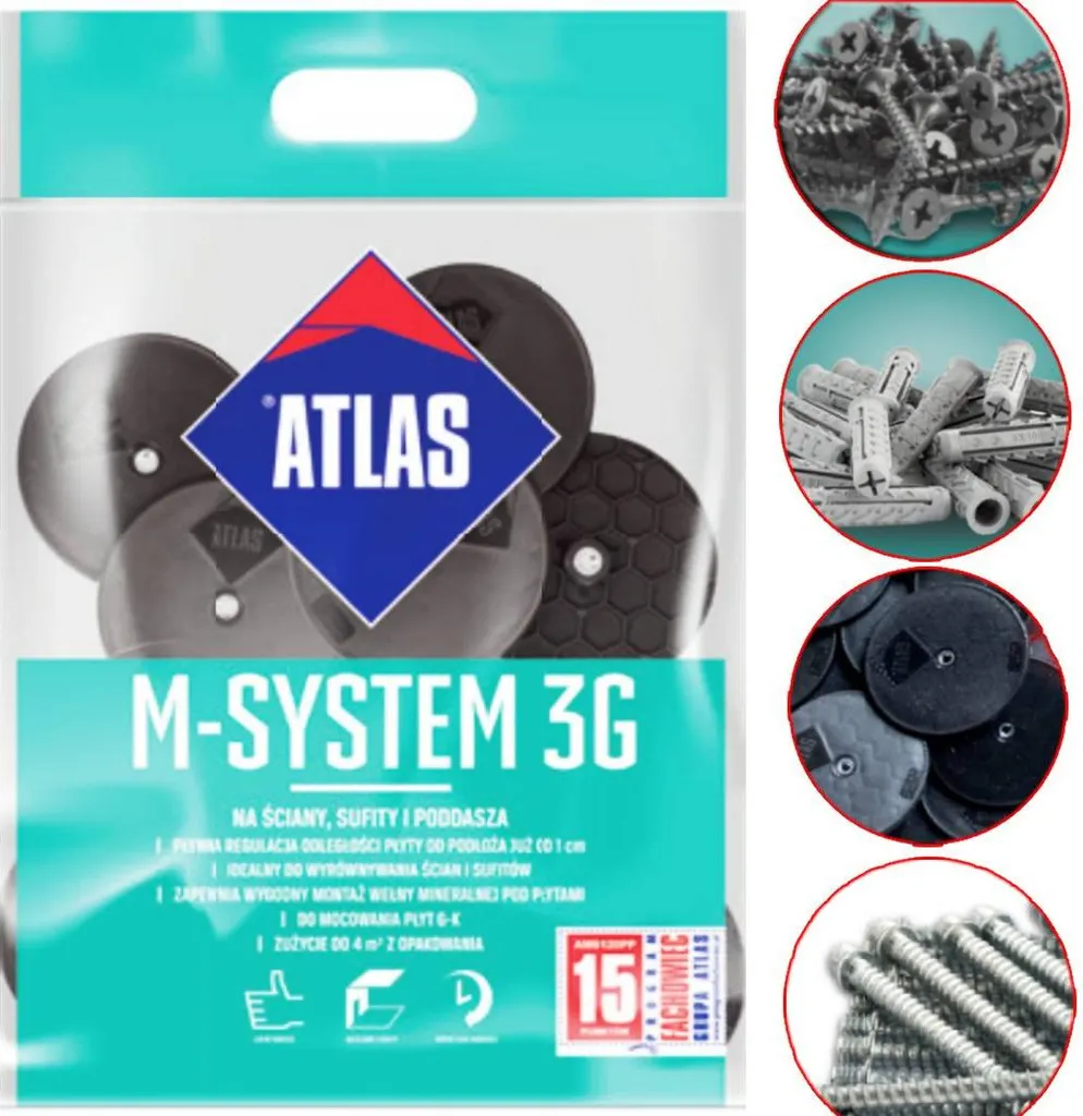 Plot de fixation réglable ATLAS M-SYSTEM 3G L50PP sans rail BA13