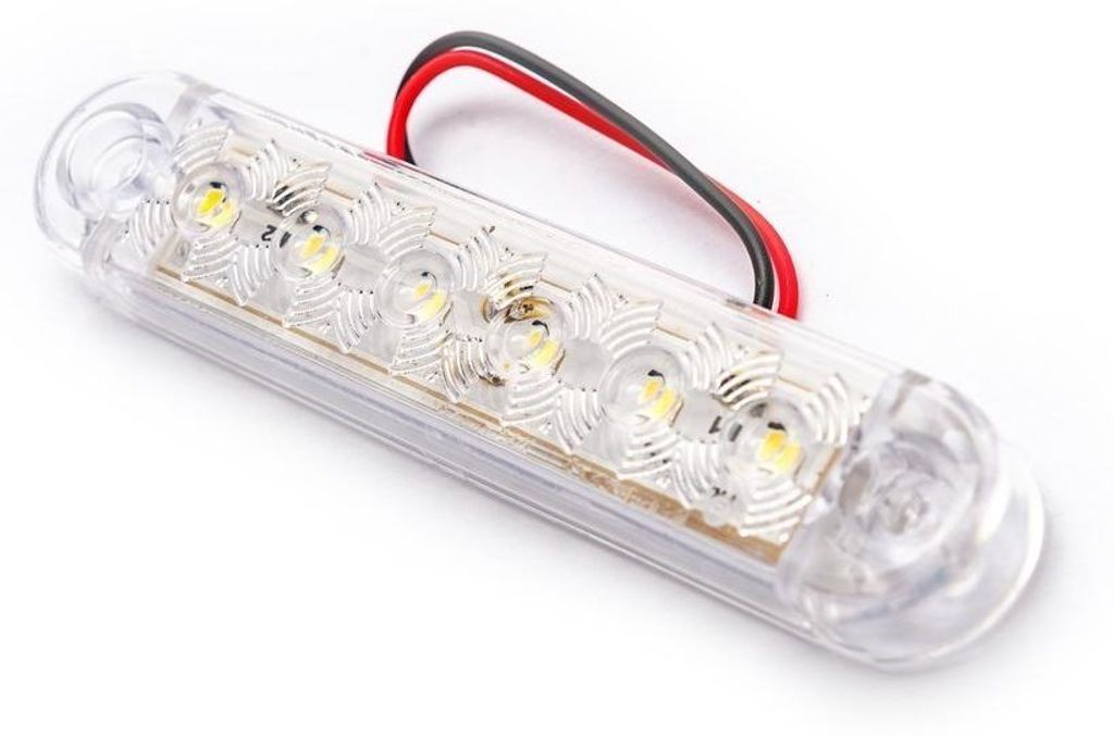 Seitenmarkierungsleuchte 6 LED FR0173B 12-24V 100mm in Weiß
