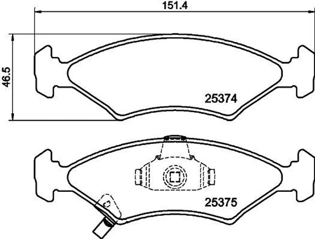 Plaquettes de frein HELLA 8DB 355 019-891 durables pour Sportage K00