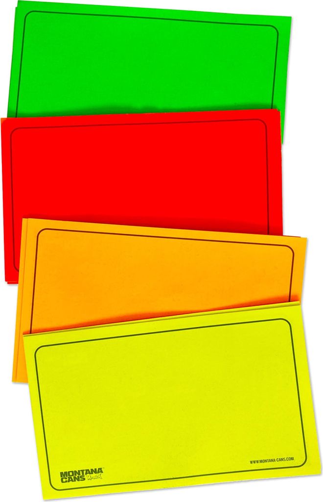 Stickerpack | Montana | Neon Blank | 100 Stück