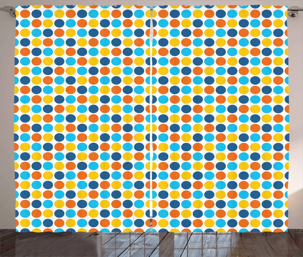 ABAKUHAUS Tenda Rustica Dots 280x245 cm: Stile Retro per Camera da Letto