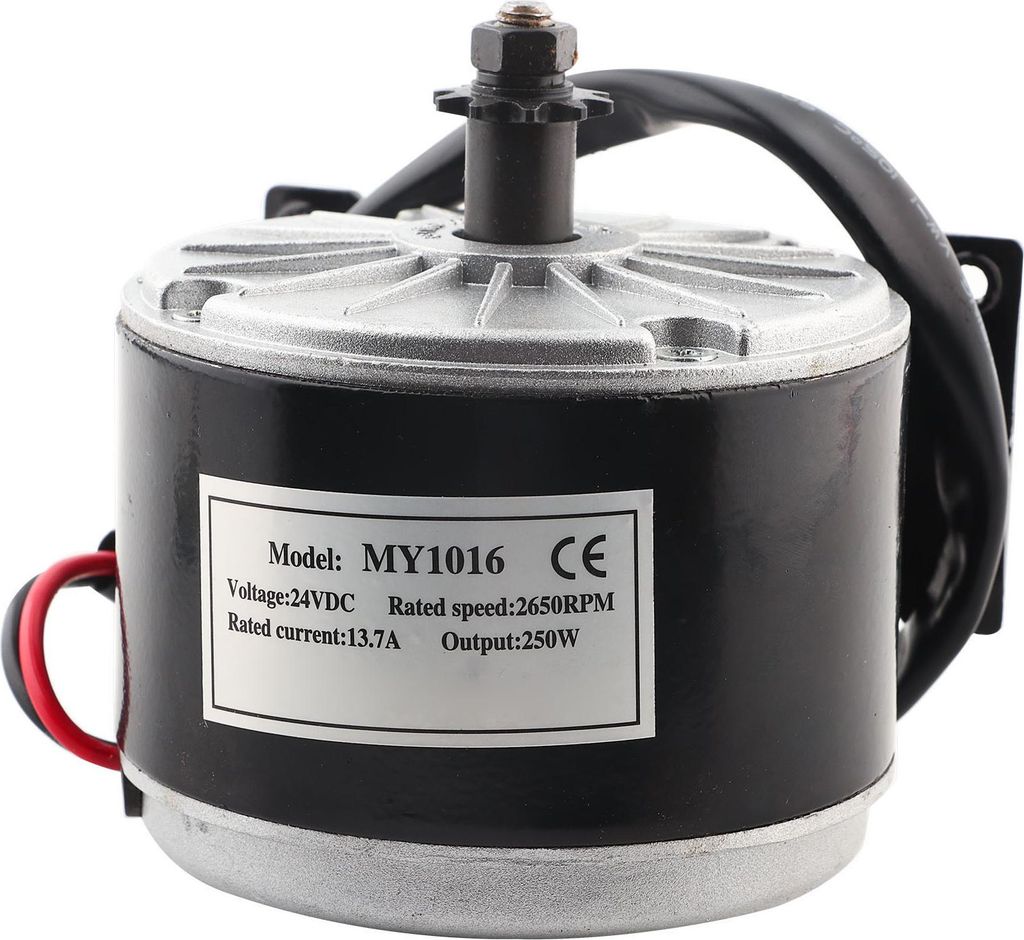 My1016 24 V 250W Hochgeschwindigkeit kleiner Bürstenmotor mit Gürtelscheibe Elektrisch Scooter -Fahrradzubehör
