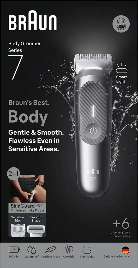 Braun Series 7 BG7550 Tondeuse Corps Homme Précise et Douce