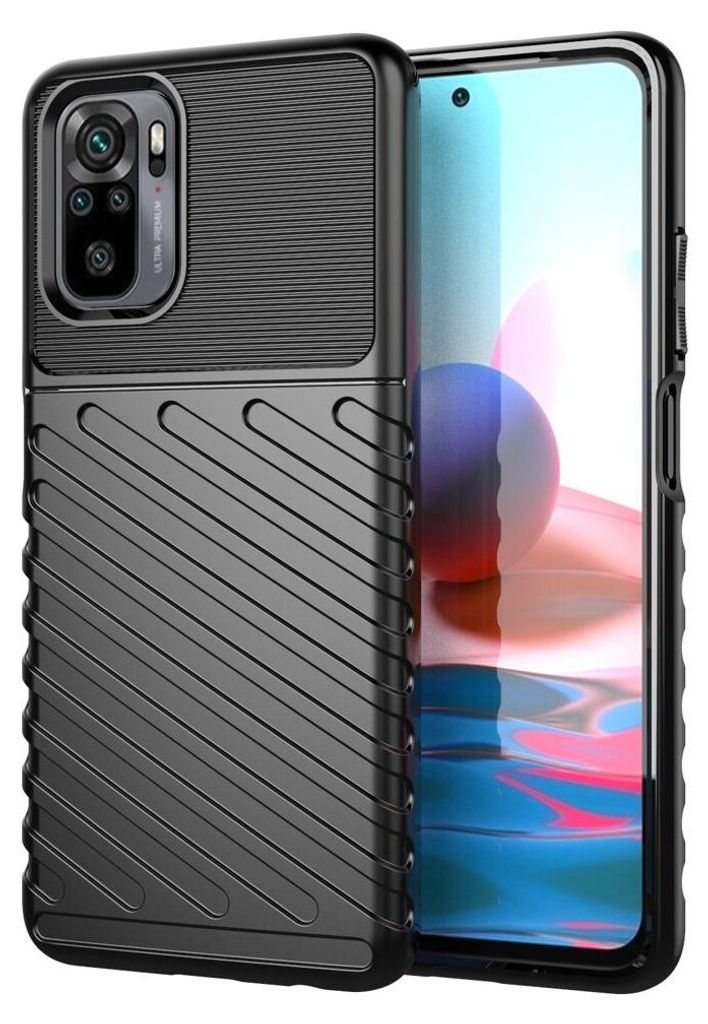 Hybrid Armor Etui SchutzHülle Thunder Case Bumper Cover Handyhülle Matt Hülle Robust Rutschfest kompatibel mit Xiaomi Redmi 10