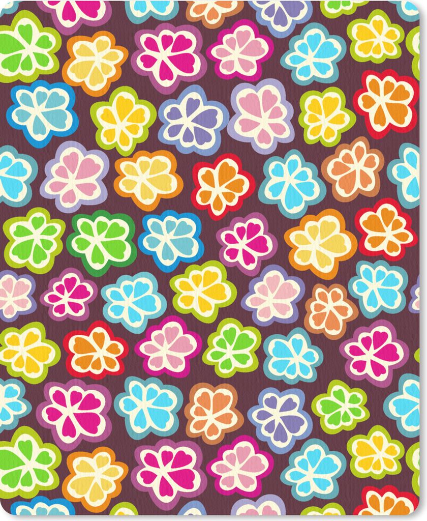 MuchoWow Mauspad Mousepad Mädchen - Blume - Schnittmuster - Mädchen - Kinder - Kinder 19x23 cm - Mousepads - Maus Mat - Pad - Mausunterlage - M...