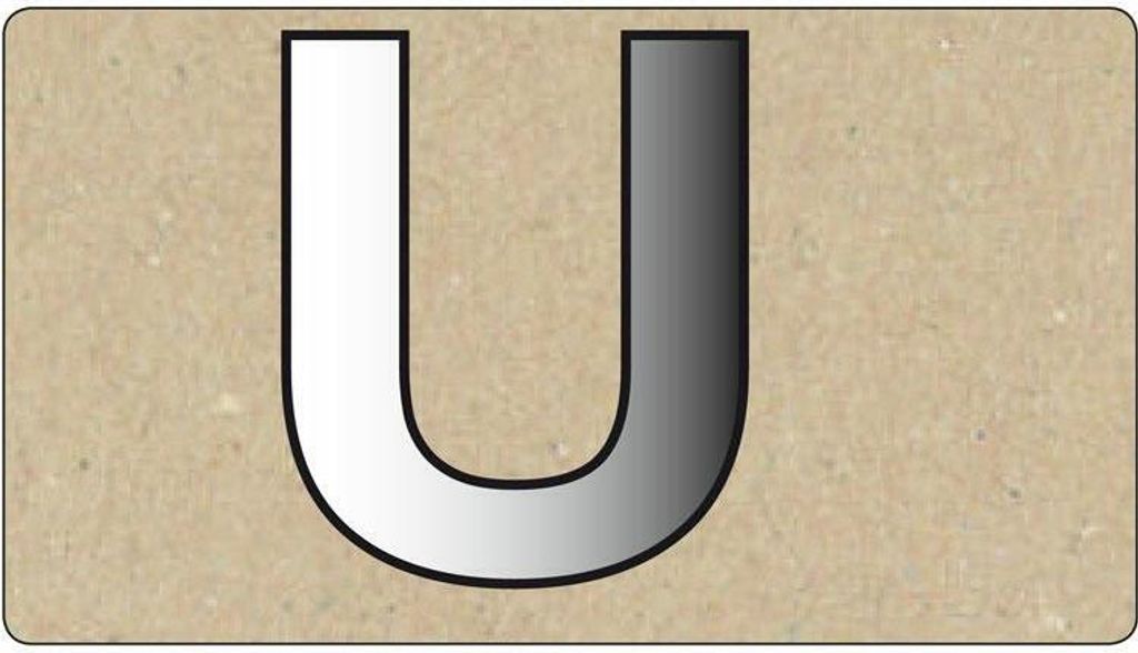 Spiegelornamente Grobuchstabe U