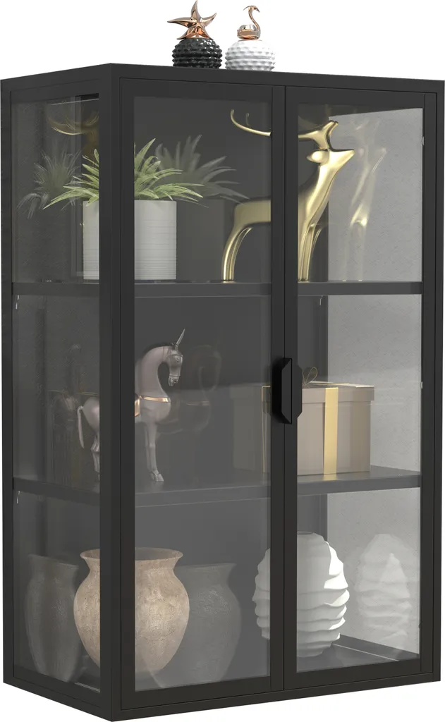 Meuble de Rangement Mural en Verre pour Figurines et Collections Flokas