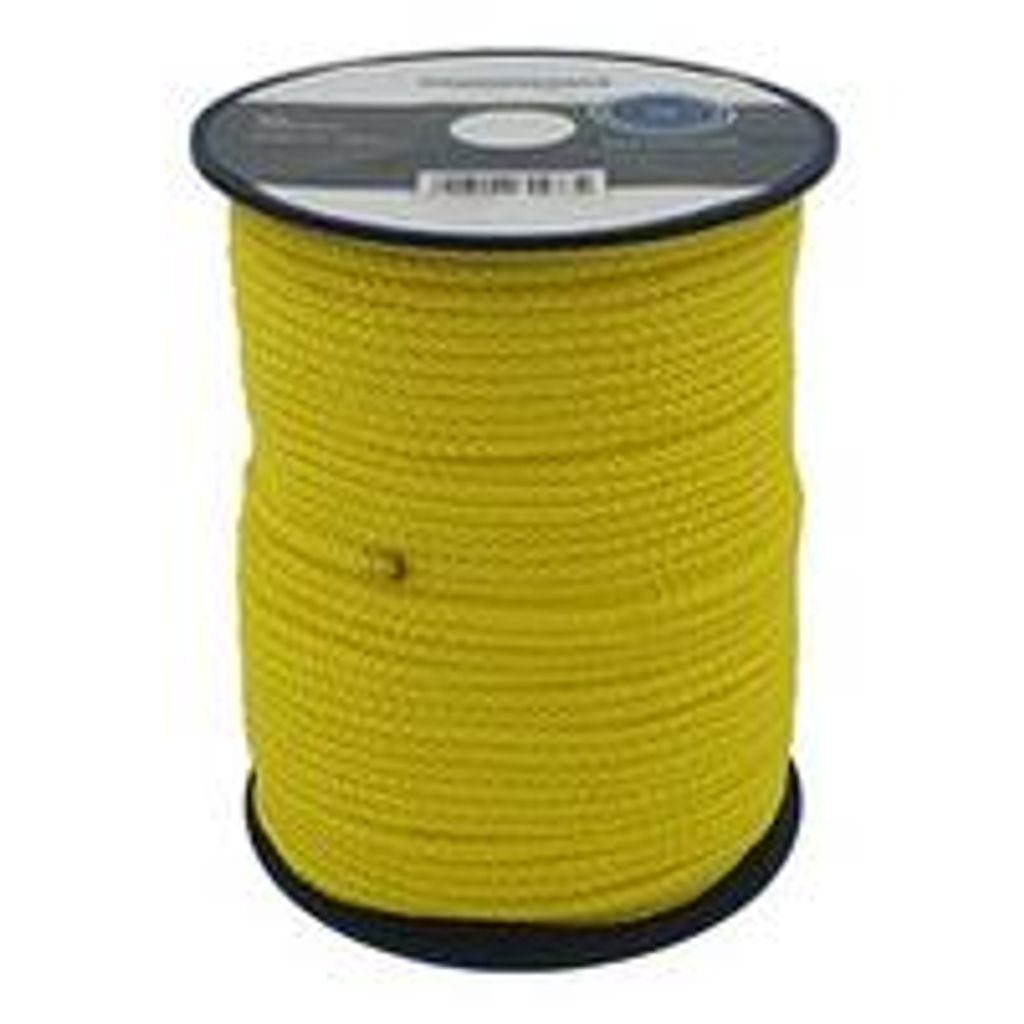 MMXX Lot-Maurerschnur 100 m Rolle 3,0 mm, gelb, Polypropylen