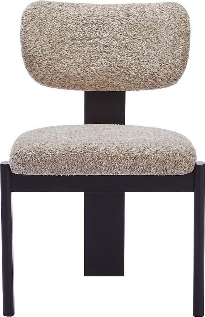 2 Stühle aus Buchenholz und Gummibaumholz - Taupe und Schwarz - WILANA