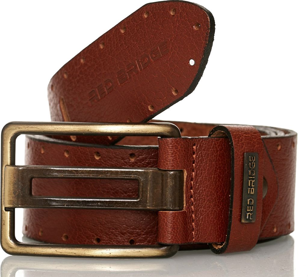 Red Bridge Herren Gürtel Echtleder Ledergürtel Leather Belt RBC Premium Schwarz