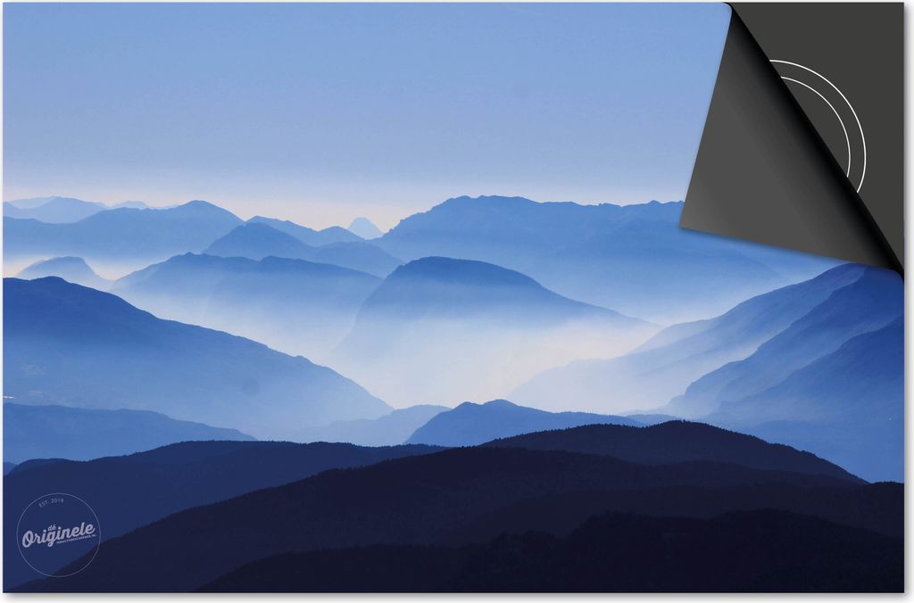 Induktionsschutz 60x52 - abdeckplatte Induktion matt- Dietrix Kochfeldschutz- DELUXE - Natur - Berge