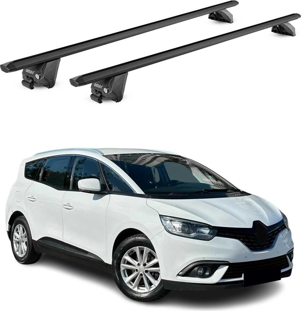 Dachträger für Renault Grand Scenic mk4 2017-2022 100kg Alu Schwarz 2x ABE