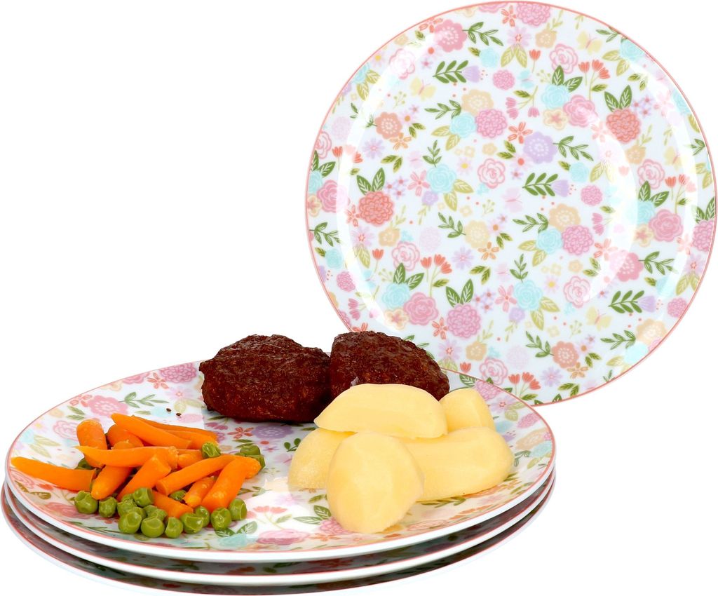 Sweet Flower 4-tlg. Essteller 4 Personen Blumen Speiseteller Ø 27 cm Ritzenhoff