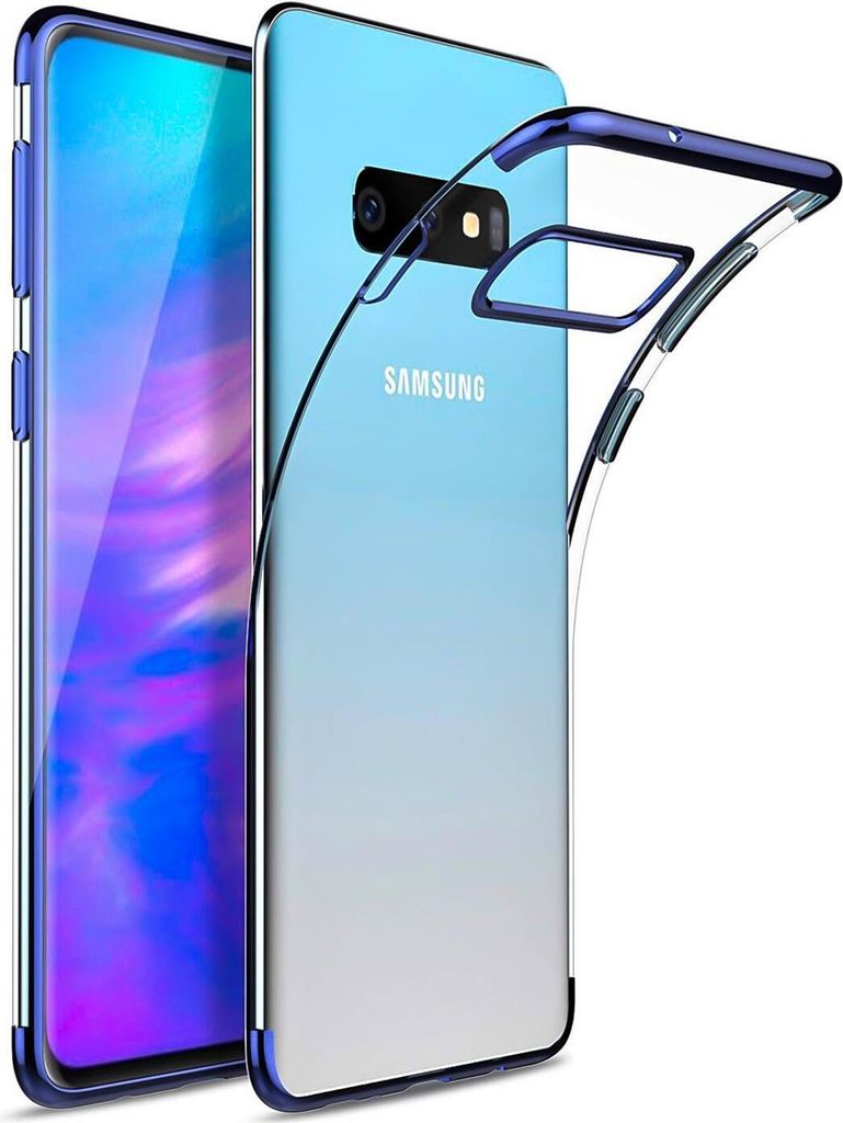 Conie Silikon Schutzhülle für Samsung Galaxy S6 Edge Tasche Case Cover Bumper Hülle Rand in Blau