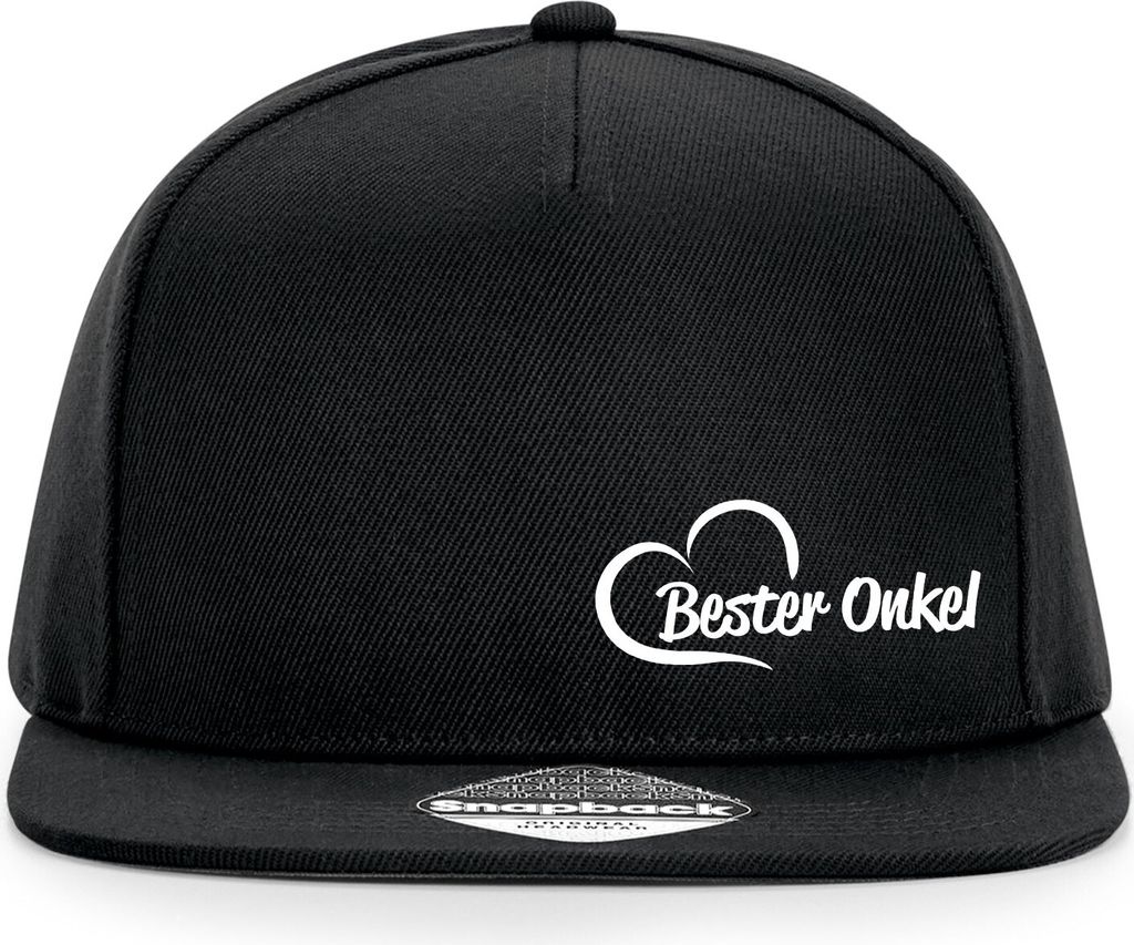 Huuraa Cappy Mütze Bester Onkel Herz Black Polyester Snapback Kappe Geschenkidee