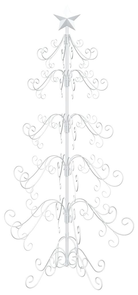Arbre de Noël en métal vidaXL KUOPIO, 150 cm, acier, blanc Image du produit 
