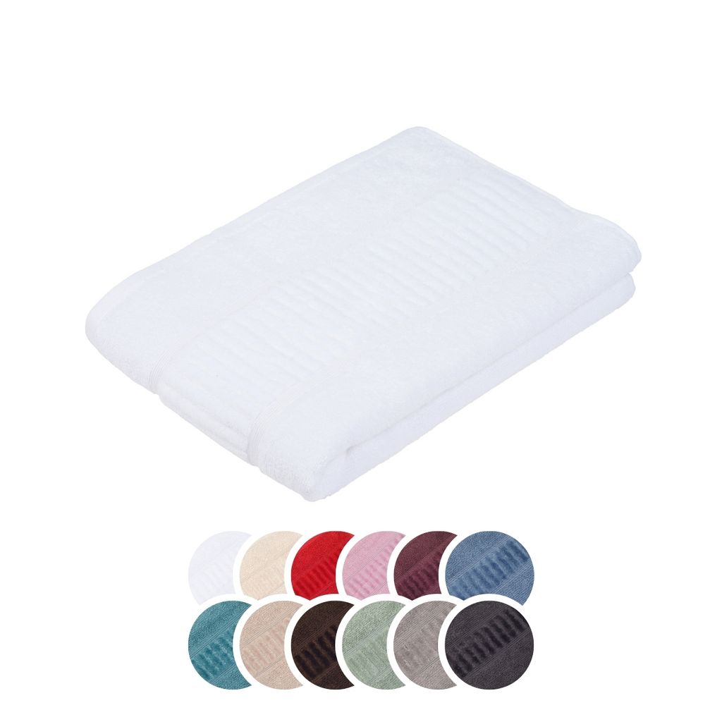 liebling Badetuch Bio Baumwolle, Serie Organic, 500 gr. / m², 100 x 150 cm, 60 Grad, knitterarm, formstabil, saugstark, schnelltrocknend, weiß