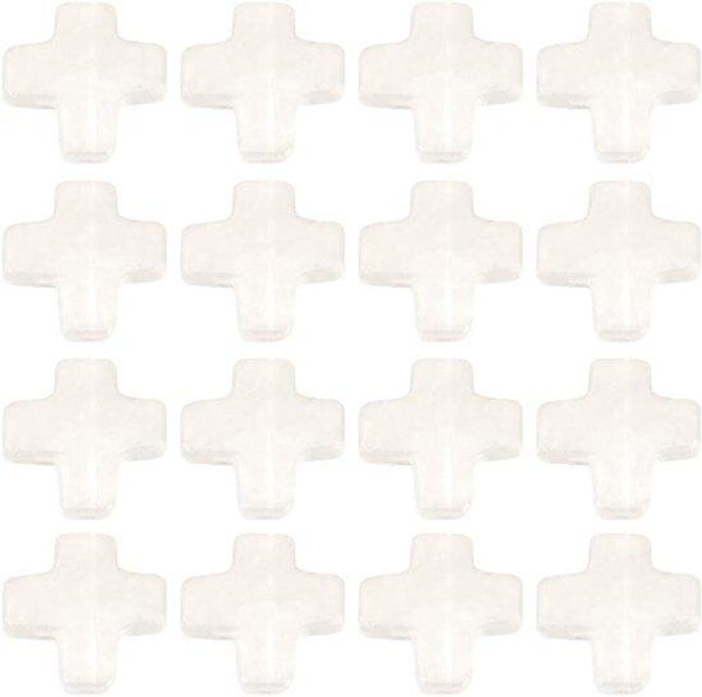 Kwartskristall-Kugellöcher - Durchsichtige Abstandhalter - Schmuck herstellen - 36 Stück 13mm