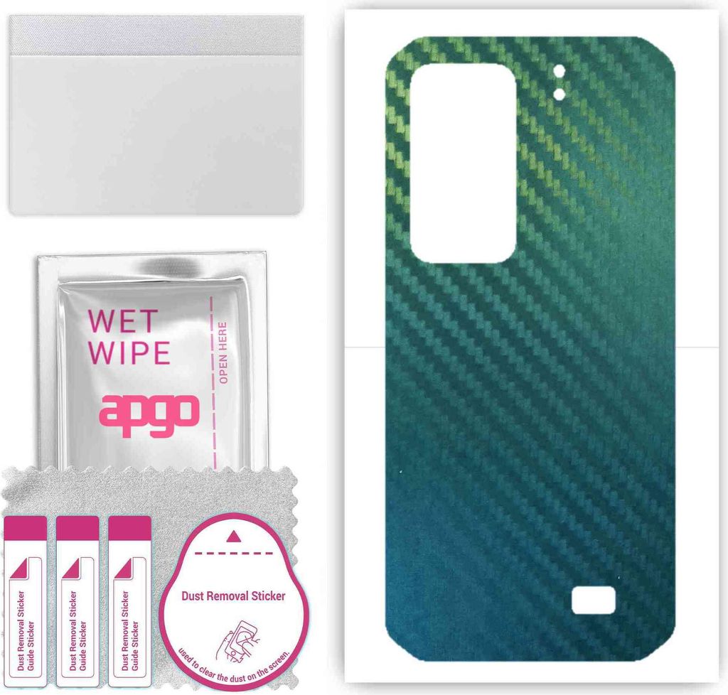 apgo Rückseite Schutzfolie, Skin, kompatibel mit Ulefone Armor 11T, Hinten Displayschutzfolie aus Vinylfolie, kratzfest, einfache Montage - Kohlen...