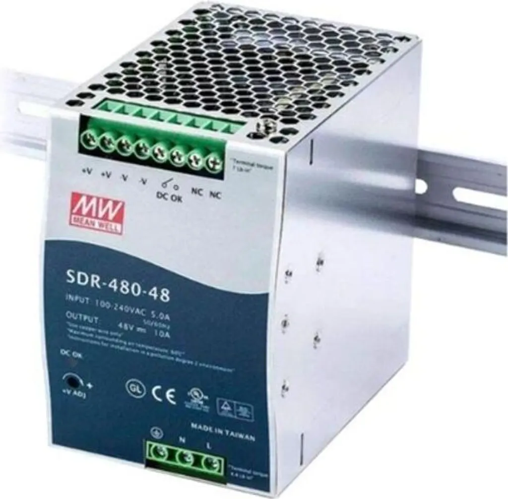 Alimentation 48V 10A AT-SDR480-48 Haute Densité pour Rail DIN 480W