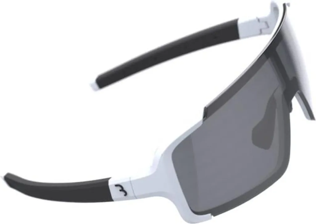 Lunettes de vélo BBB BSG-69 Chester blanc mat avec verre fumé miroir
