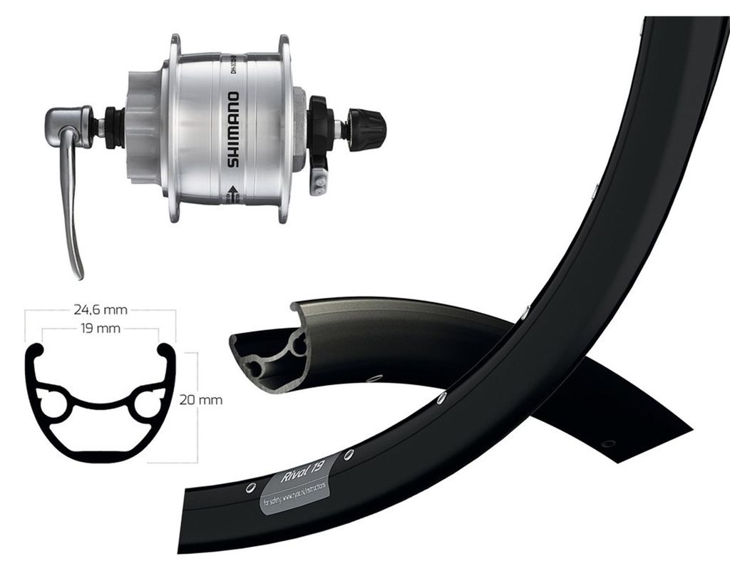 Bike-Parts Laufrad|Vorderrad 29 Zoll DH-3D32 silber Schnellspanner 32-Loch Ry...